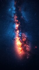 Wall Mural - stunning view of vibrant cosmic nebula in deep space showcasing brilliant colors and sparkling stars