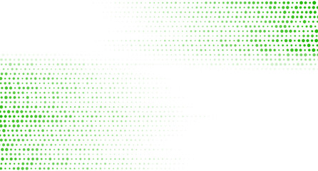 Wall Mural - Bright green small halftone dots abstract hi-tech background. Vector minimal geometry design