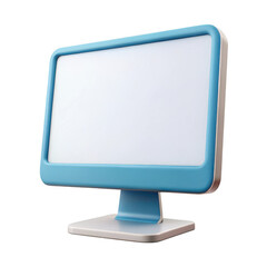 Wall Mural - Monitor screen 3d colorful isolated on transparent background. use cases: display, presentation.