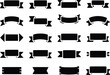 © Saidurra12 - Black Banner Vector Collection Assorted Ribbon Label Tag Design Elements Scroll  Silhouettes