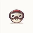 © Subejo - Cartoon round character with ski goggles