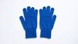 © MdRakibul - knitted gloves. gloves isolated on white background. gloves a top view.blue gloves .