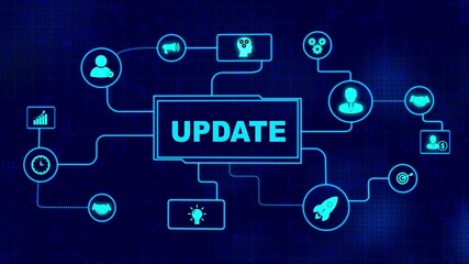Update software computer program upgrade concept. Business, Technology, Internet and network concept. 