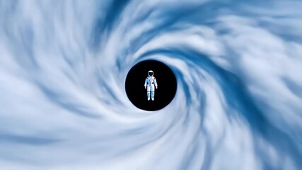Wall Mural - Astronaut in a Black Hole