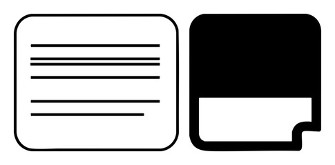 Vector Document and Card with Linear Details