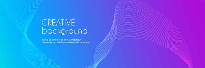 Wall Mural - colorful gradient creative abstract background. wavy minimal trendy vector template for banners, bus