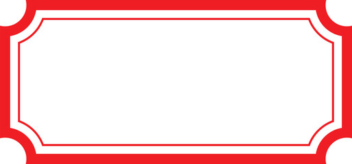 Wall Mural - abstract red decoration frame border vector illustration.
