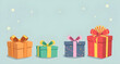 © zpixel - Gift boxes icon, Present icon, Gift set vector, Box with ribbon, Wrapped gift icon, Birthday gift boxes, Holiday presents, Christmas gift icon, Surprise box icon, Colorful gift boxes, Gift box silhoue