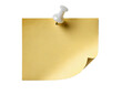 © Евгения Жигалкина - Paper, sticker, pushpin, texture, isolated, note — A realistic paper sticker held by a sharp push pin, casting a soft shadow on a clean white background. Ideal for design, reminders, presentations, or