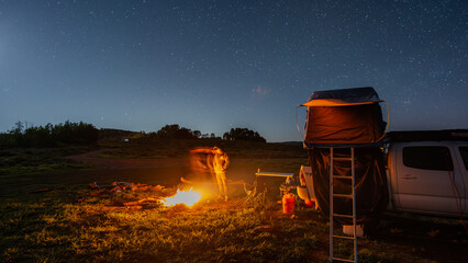 Starry Night Sky over Strawberry 
