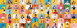 © Prostock-studio - This vibrant collage showcases a diverse group of individuals expressing various emotions and gestures. The multiethnic collection highlights unity and individuality with colorful backgrounds.