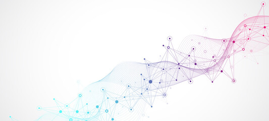 Wall Mural - global network connection banner design template. header social network communication in the global 