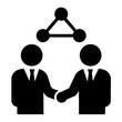 © MdRahat - very simple flat and single minimalist Networking Businessmen Silhouettes