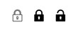 © icons gate - lock icon collection set locked icon symbol unlocked sign , security icon . open and closed padlock icon