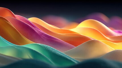 Wall Mural -   A sharp focus on a vivid background, with a fuzzy depiction of the mountain's summit and base