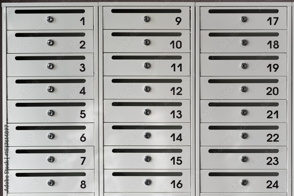 Installation of new mailboxes in the entrance of a multi-storey ...