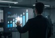 © Ascents - Businessman analyzing business growth chart on interactive screen