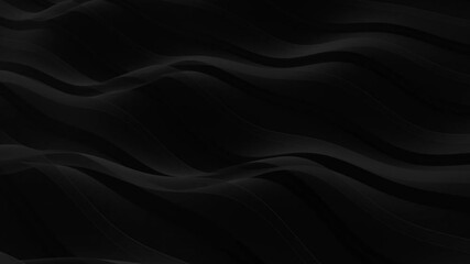 Wall Mural - This stock motion graphic video of Abstract Dark Wave Background with gentle overlapping curves on seamless loops