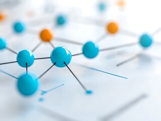 abstract molecular structure representing complex connections in network