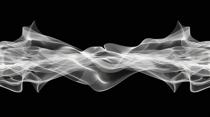 Wall Mural - futuristic particles flowing toward center create mesmerizing visual effect, showcasing delicate whi