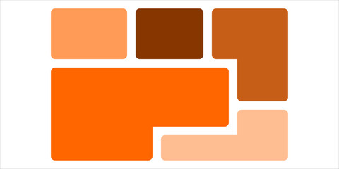 Modular shapes and bento grid, vector illustration template.