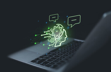 using ai chat in search and giving to help in business has technology, to create computer concepts w