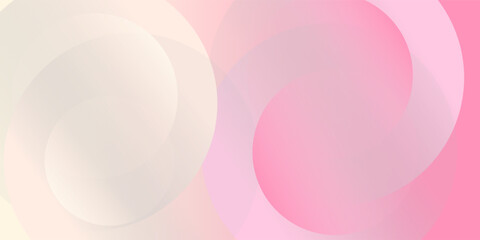 Wall Mural - Abstract pastel colorful pink and yellow gradations. Circle effect style geometric abstract background simple
