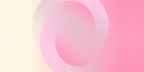 Wall Mural - Abstract pastel colorful pink and yellow gradations. Circle effect style geometric abstract background simple
