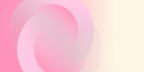 Wall Mural - Abstract pastel colorful pink and yellow gradations. Circle effect style geometric abstract background simple
