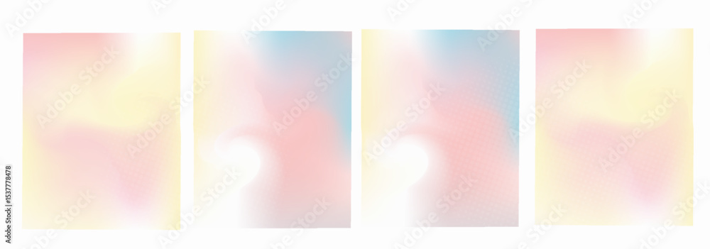 Set of vector gradient backgrounds with grainy texture. For covers ...