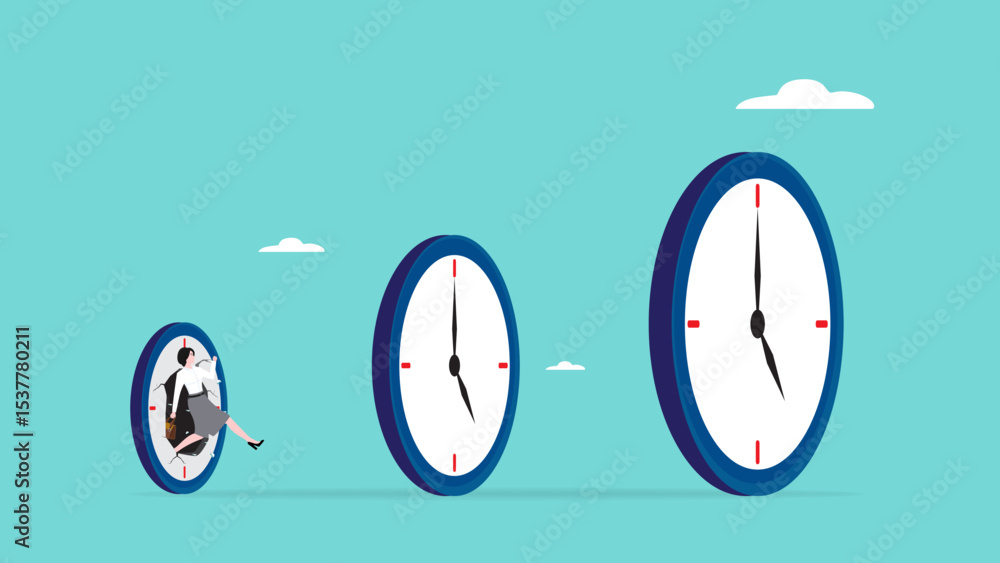 Next Time Clock Image vectorielle Stock time management skills, successful time ...