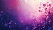© sumilir - Abstract romantic background with pink and purple hearts and floral designs.