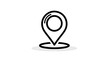 © Mahdi - Simple black line art location marker icon.