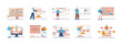 © roundsquid - SEO flat illustrations set. Search Engine Optimization vector illustration concept.