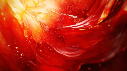 Wall Mural - abstract red and orange swirling paint texture.
