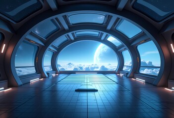 This captivating spaceship background 4k image invites you to explore the mysteries of the universe, showcasing advanced technology and stunning visuals.