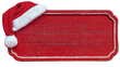 © farid4kbar - Empty red wooden sign with Santa Claus hat in corner, perfect for holiday messages, Christmas announcements, or festive greeting displays