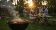 © Imam - Sunset BBQ Gathering Friends Enjoying an Outdoor Summer Feast