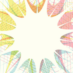 Wall Mural - Pastel Color Leak Burst Star with Line Trails, Light Background, Bold Minimal Illustrated Decorations