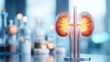 © Di - Close-up of healthy human kidney with glowing golden light symbolizing healing and recovery, medical and healthcare concept for organ donation, transplant surgery, urology and nephrology.
