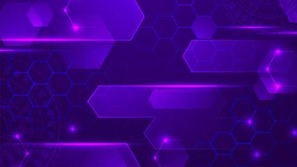 Purple Violet Technology Gradient Vector Background