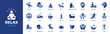 © MAHAMMAD - Relax - Icon Collection. Thin Line Set contains such Icons as Relax, Rest, Sleep, Nap, Calm, Peace, Zen and more. Simple web icons set.