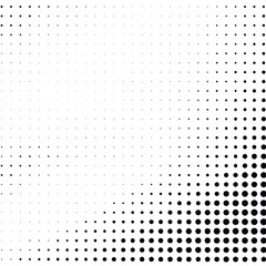Wall Mural - Abstract wave lines halftone pattern. Black and white vector illustration	