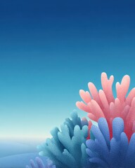 Wall Mural - Colorful coral reef grows underwater. Marine life, coral reef, underwater, nature, ocean life.
