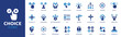 © MAHAMMAD - Choice - Icon Collection. Thin Line Set contains such Icons as Choice, Option, Select, Pick, Vote, Decide, Choose and more. Simple web icons set.