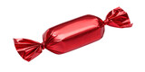 Red wrapped candy sweet treat confectionery dessert on transparent background