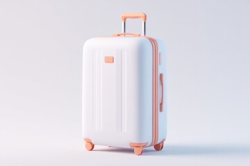 Wall Mural - explore modern minimalistic design with single piece of tourist equipment isolated on pristine white