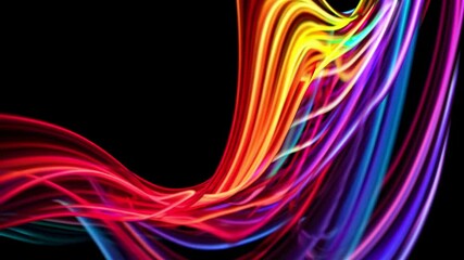 Wall Mural - dynamic, colorful light trails in motion, captured from a low-angle, creating a vibrant, flowing eff