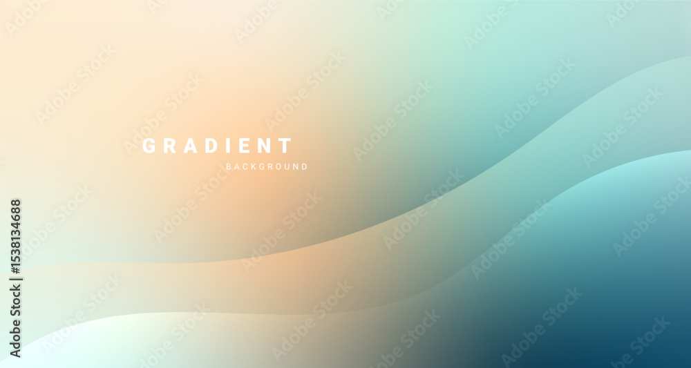 Soft pastel gradient abstract background with flowing wave Stock Vector ...