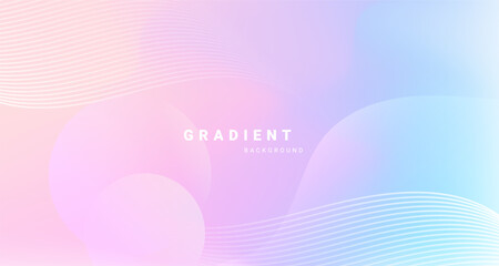 Wall Mural - soft pastel gradient abstract background with flowing wave